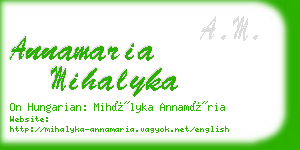 annamaria mihalyka business card